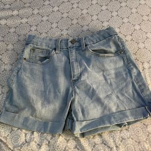 Light blue jean shorts